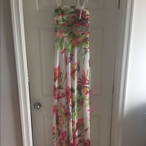 Cache Floral Formal Dress